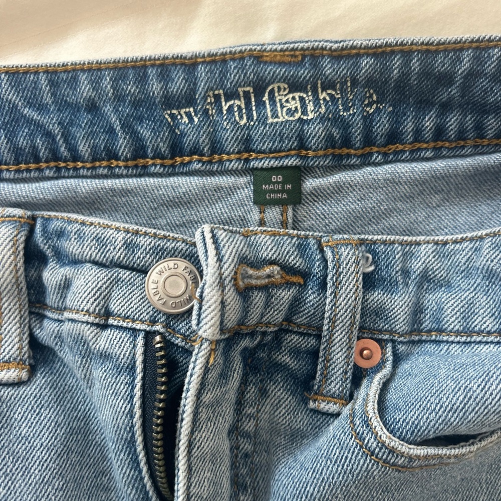 Sky Blue Denim Shorts - Picture 2 of 3